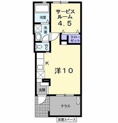 エンテラス池内　Ｃの物件間取画像